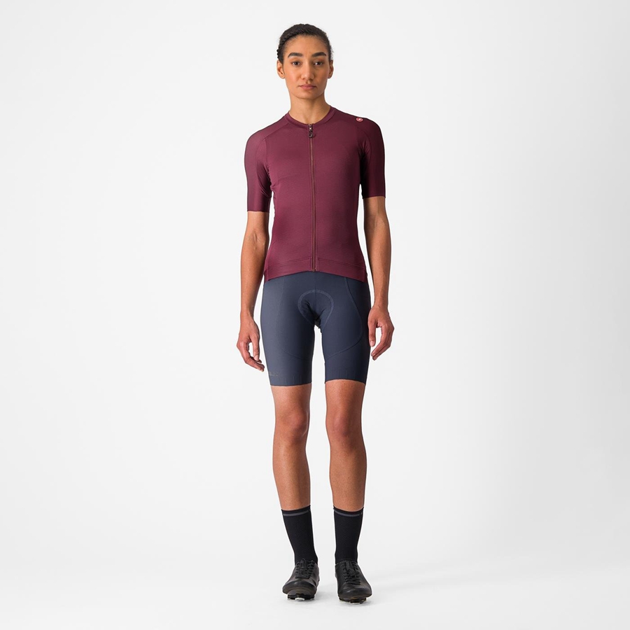 Deep Burgundy / Deep Burgundy Women Castelli ESPRESSO W Jersey | SCHVG-0198