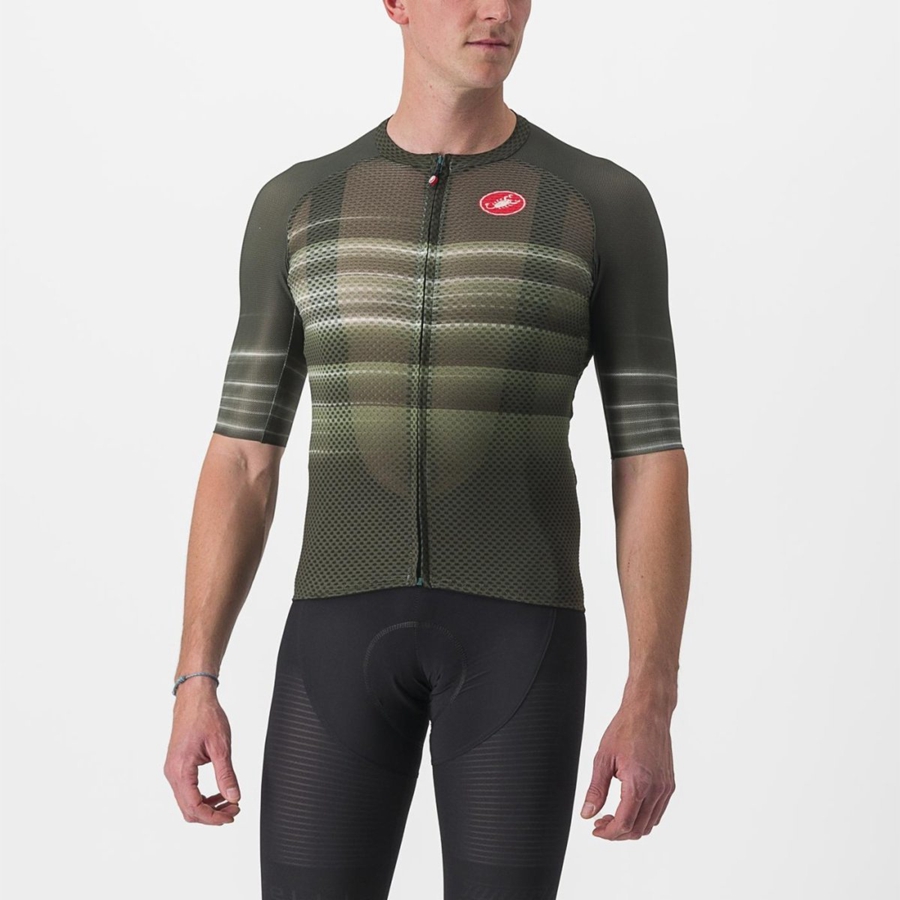 Deep Green Men Castelli CLIMBER\'S 3.0 SL2 Jersey | CZSRQ-0439