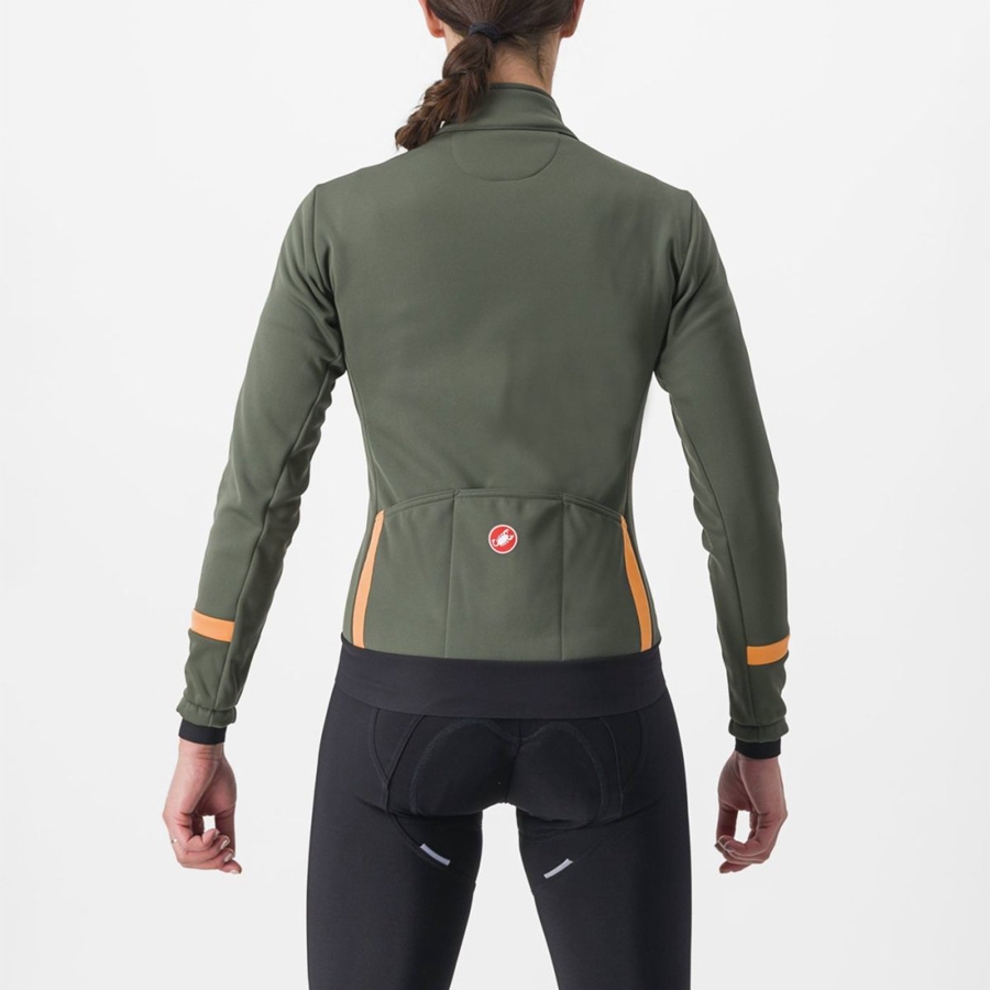 Green Women Castelli DINAMICA 2 Jackets | QUYLX-0154