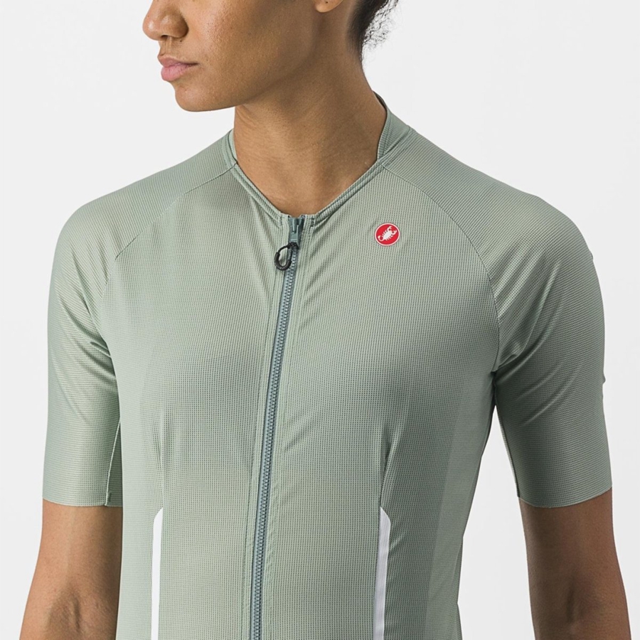 Green Women Castelli ENDURANCE W Jersey | TDZGI-2538