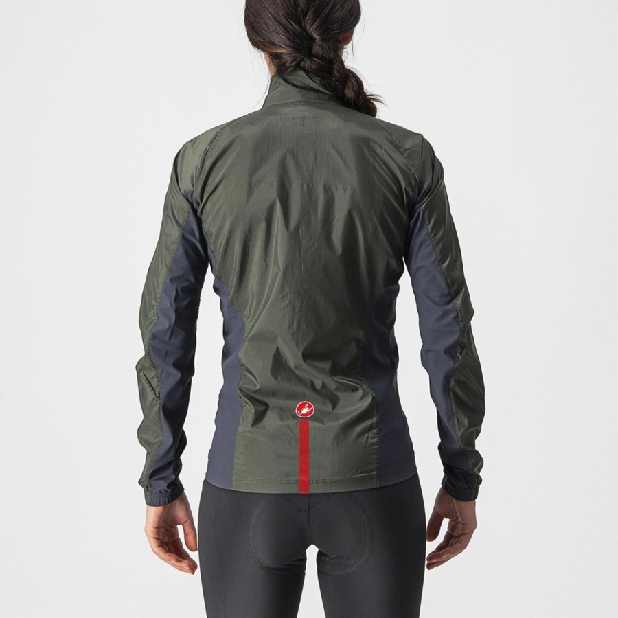 Green / Dark Grey Women Castelli SQUADRA STRETCH W Protection | SGOLV-9254