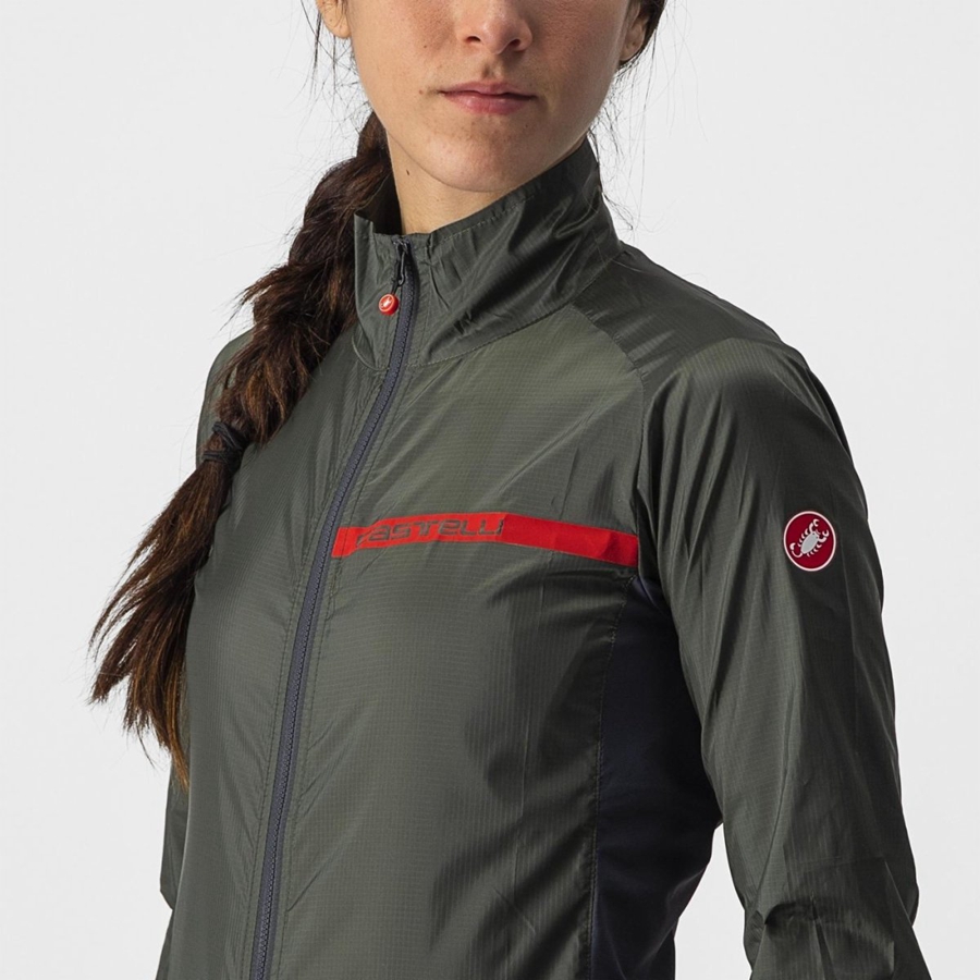 Green / Dark Grey Women Castelli SQUADRA STRETCH W Protection | SGOLV-9254