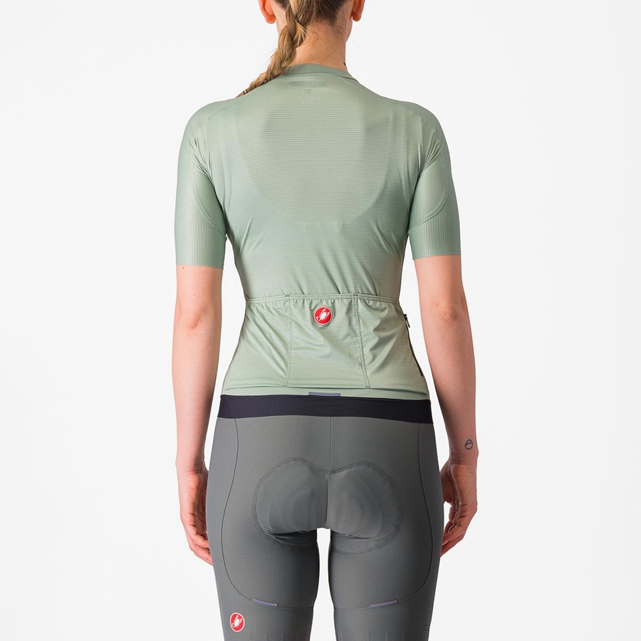 Green / Deep Green Women Castelli ESPRESSO W Jersey | WNUJK-5238