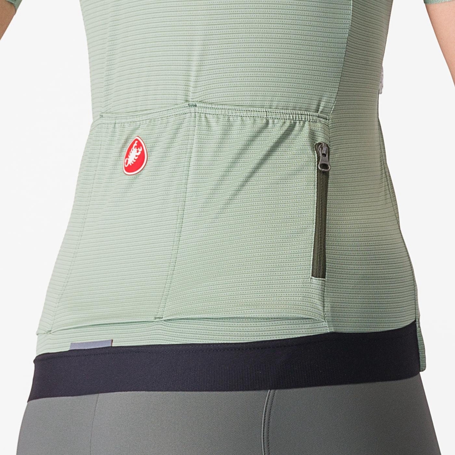 Green / Deep Green Women Castelli ESPRESSO W Jersey | WNUJK-5238