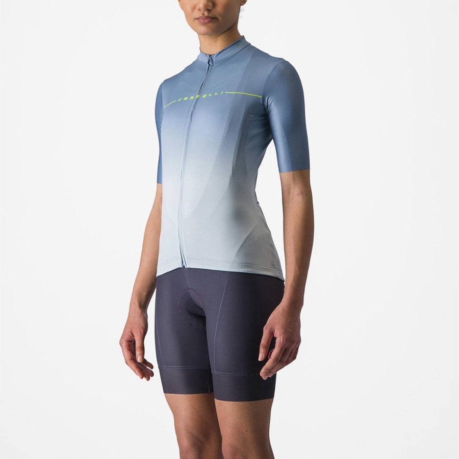 Grey Blue / Blue Women Castelli SALITA Jersey | JDSUQ-8769