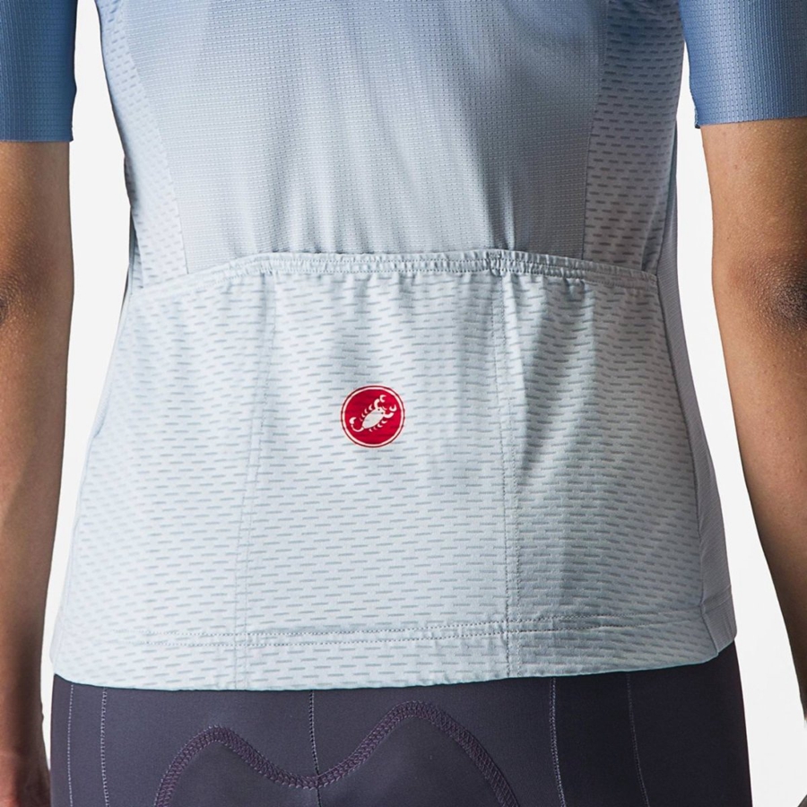 Grey Blue / Blue Women Castelli SALITA Jersey | JDSUQ-8769