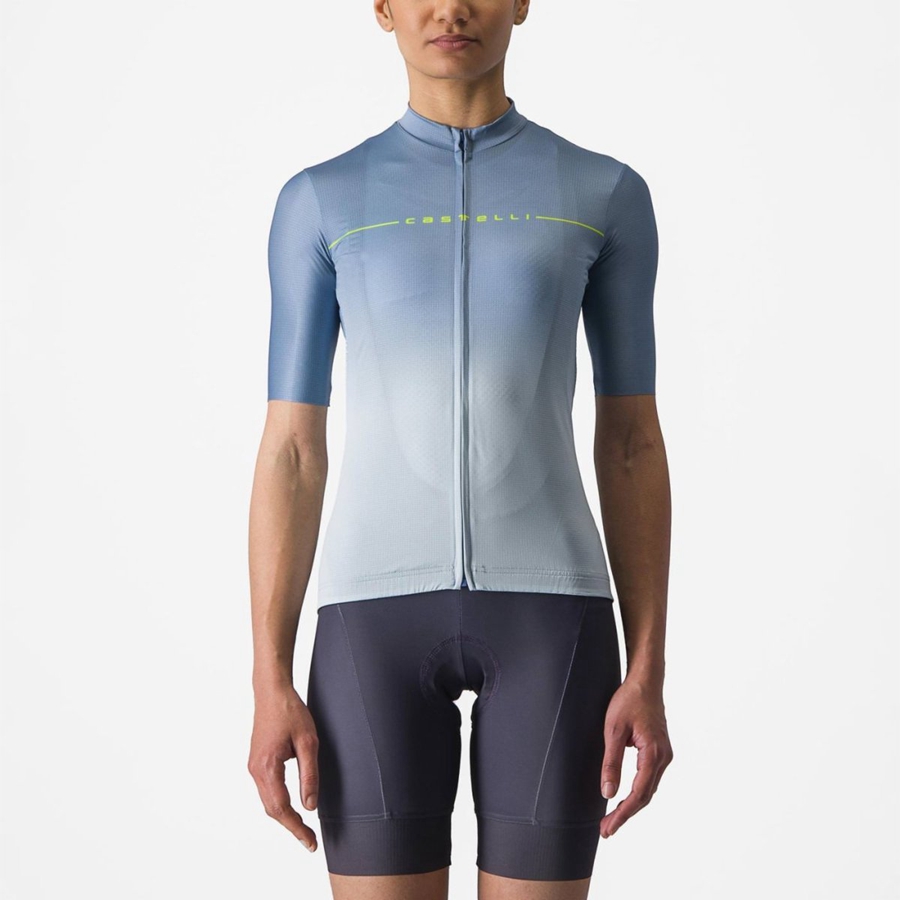 Grey Blue / Blue Women Castelli SALITA Jersey | JDSUQ-8769