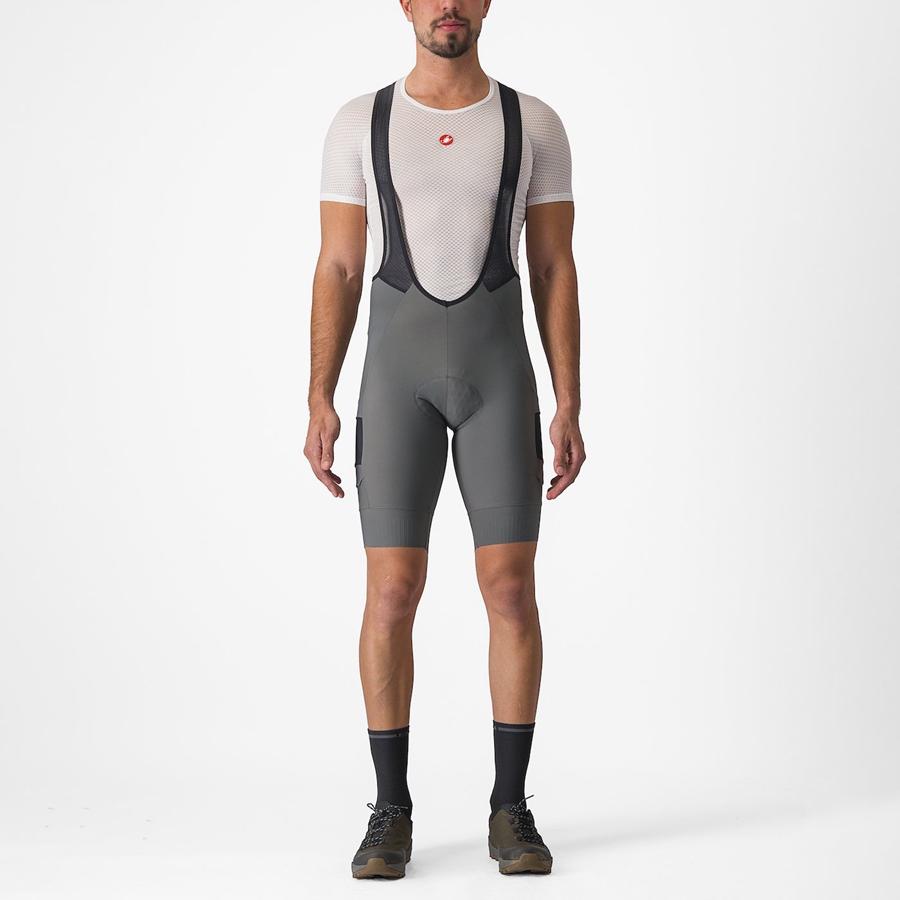 Grey Men Castelli UNLIMITED CARGO Bib Shorts | ZIWVY-6013