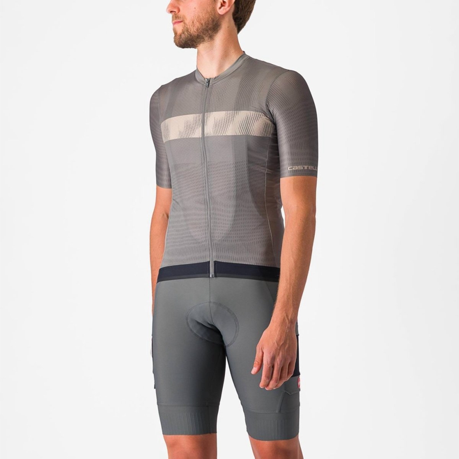 Grey Men Castelli UNLIMITED ENDURANCE Jersey | AIHTN-9265