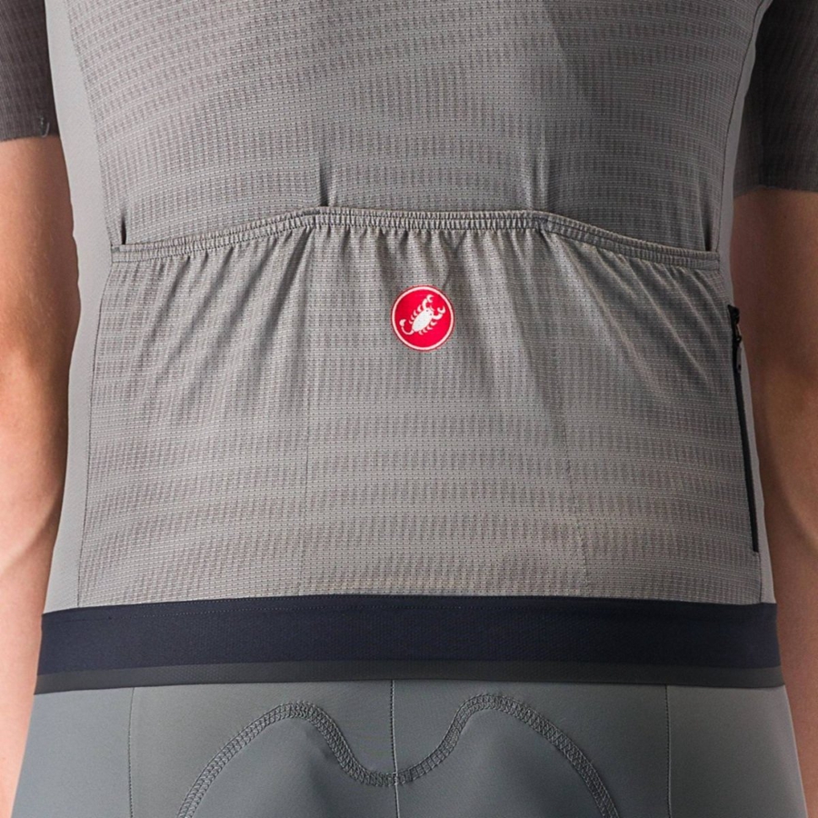 Grey Men Castelli UNLIMITED ENDURANCE Jersey | AIHTN-9265