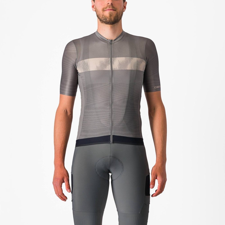 Grey Men Castelli UNLIMITED ENDURANCE Jersey | AIHTN-9265