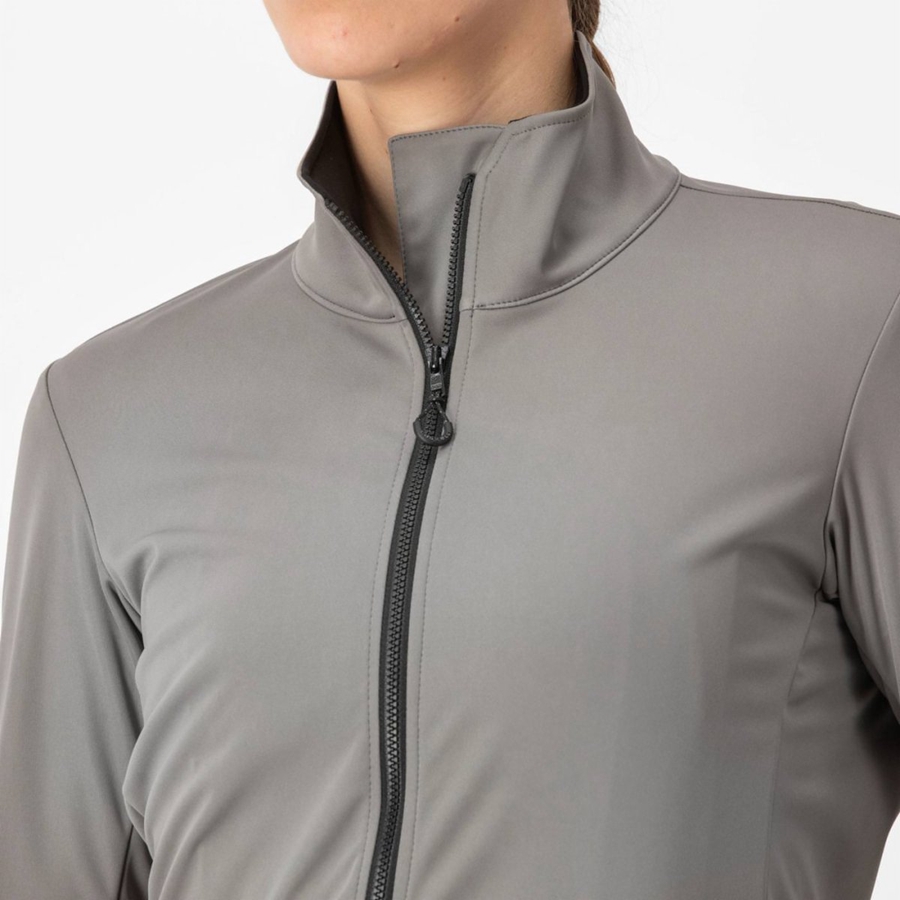 Grey Women Castelli VENTO TRAIL Jackets | ILMKF-8910