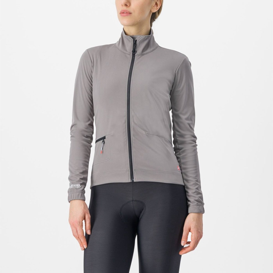 Grey Women Castelli VENTO TRAIL Jackets | ILMKF-8910