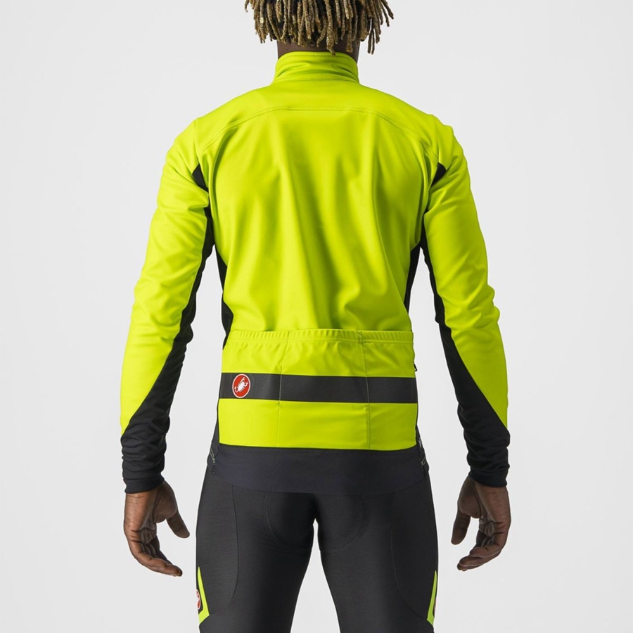 Light Green / Black Men Castelli RADDOPPIA 3 Jackets | EAKSN-7964