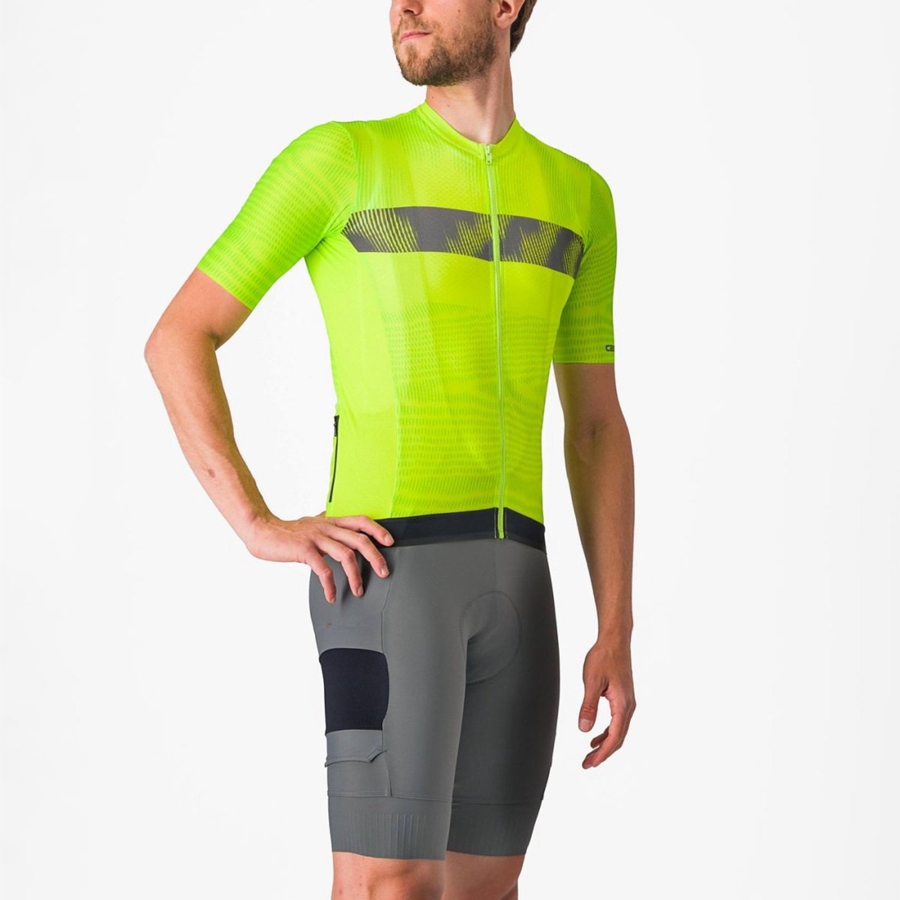 Light Green / Dark Grey Men Castelli UNLIMITED ENDURANCE Jersey | WDUQZ-3960