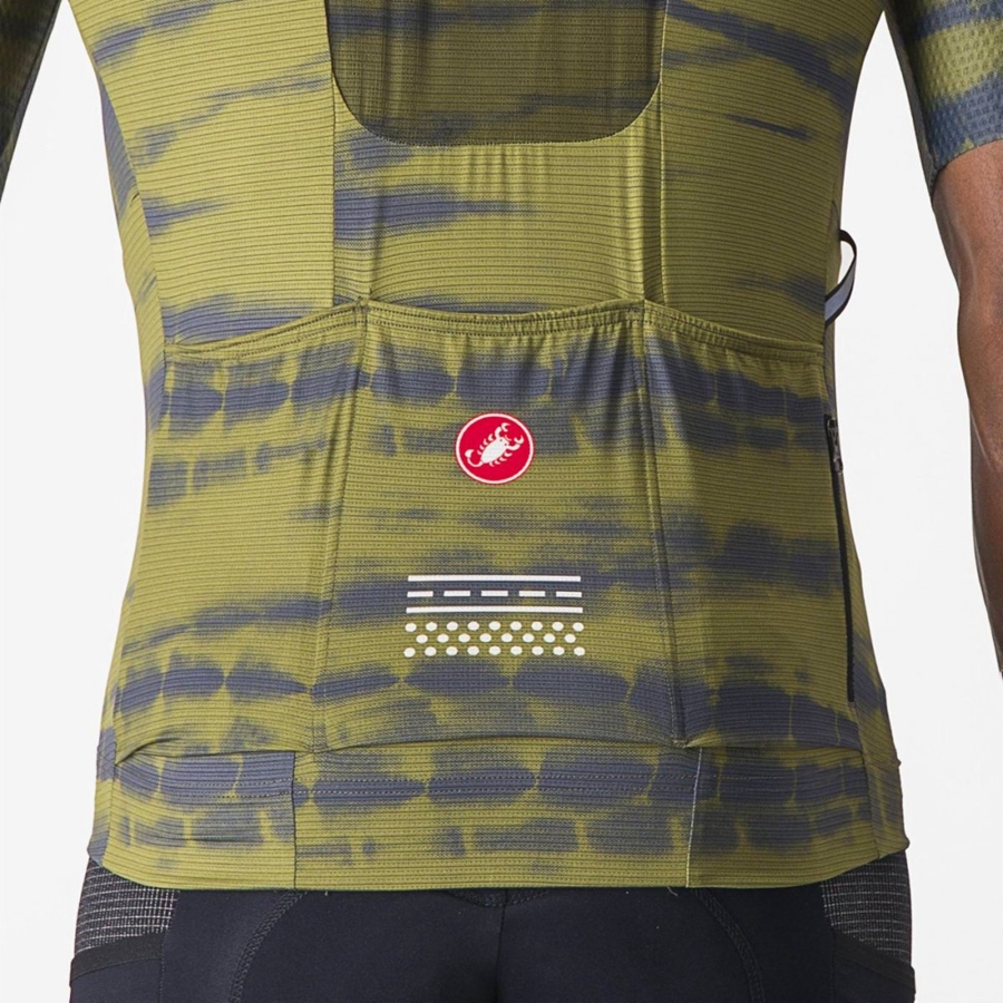 Olive Men Castelli UNLIMITED PRO Jersey | FCVDH-9423