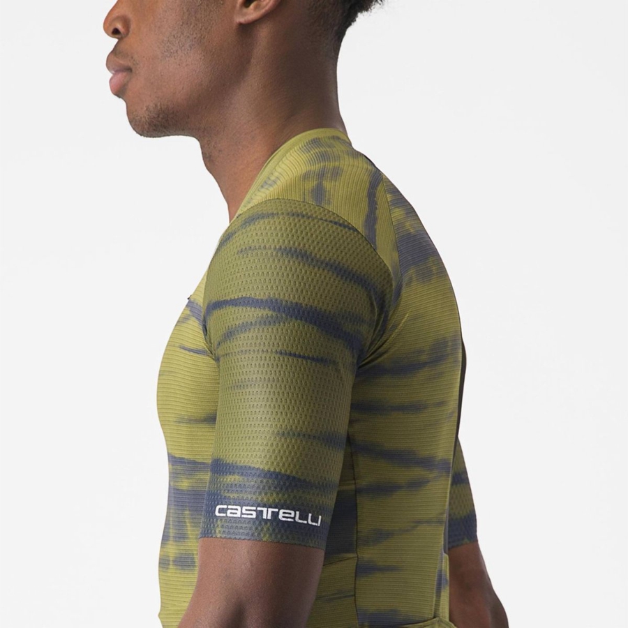 Olive Men Castelli UNLIMITED PRO Jersey | FCVDH-9423