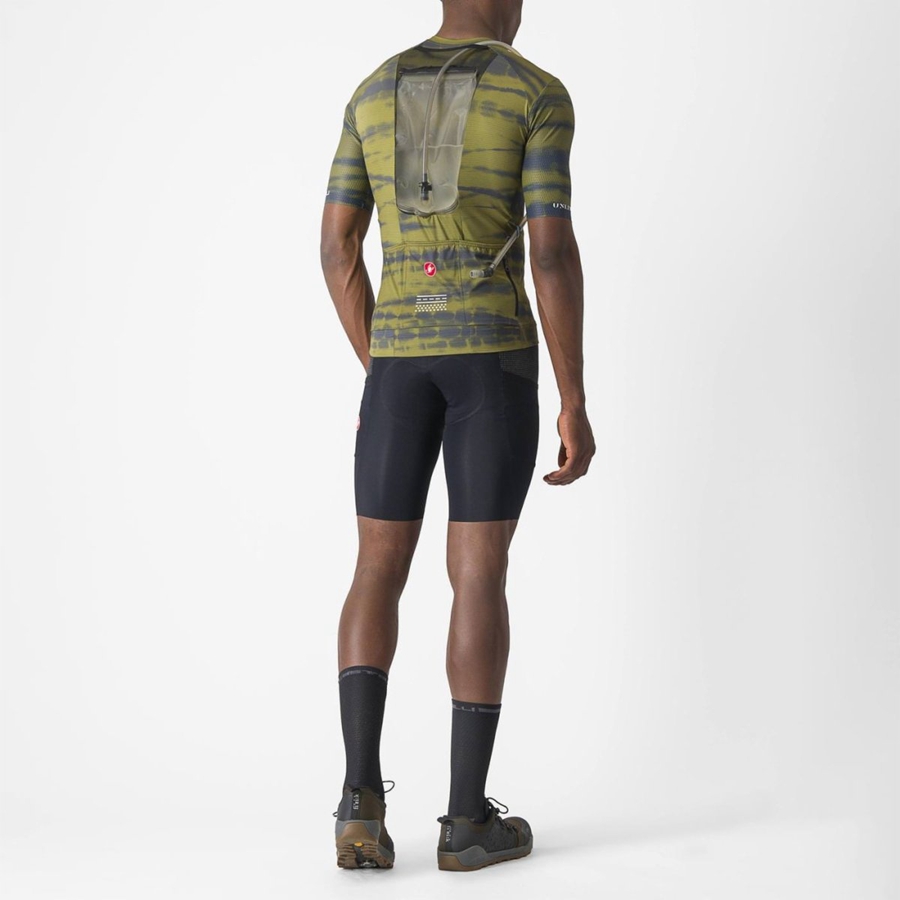 Olive Men Castelli UNLIMITED PRO Jersey | FCVDH-9423