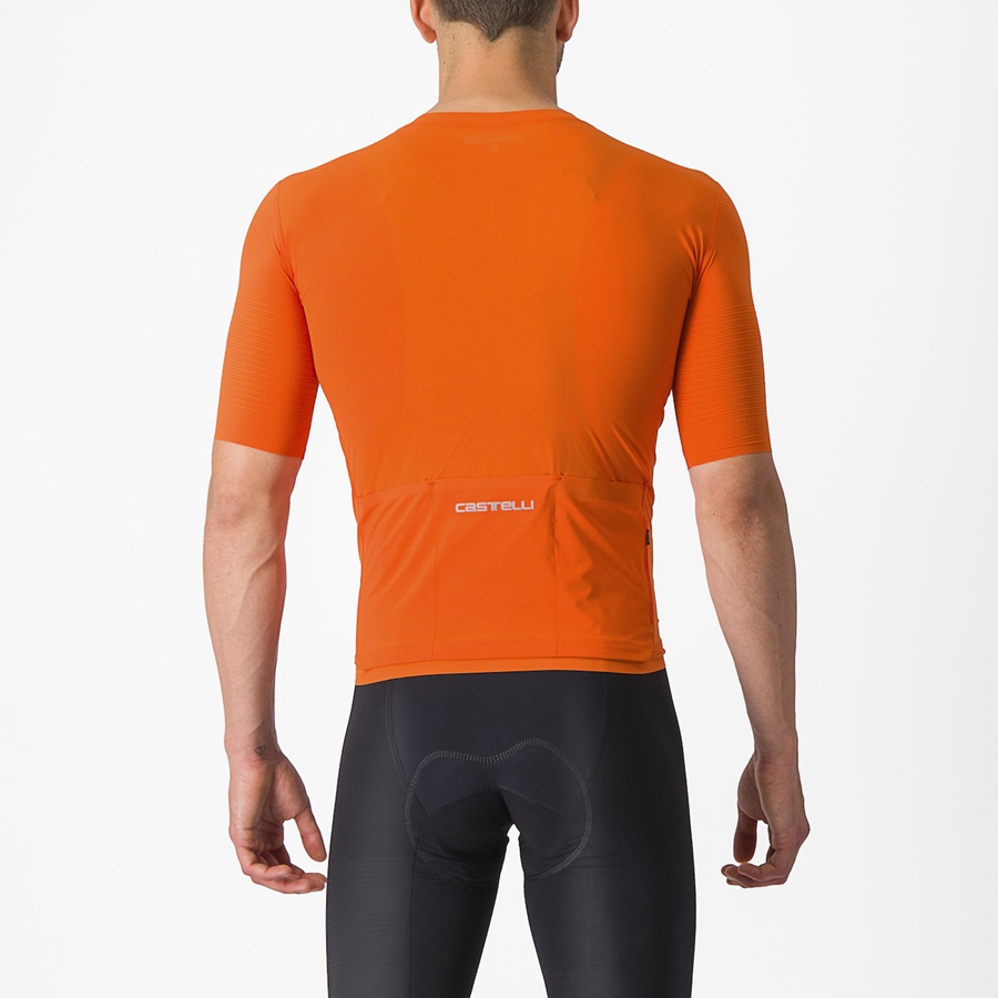 Orange Red Men Castelli PREMIO Jersey | QBNIZ-7906