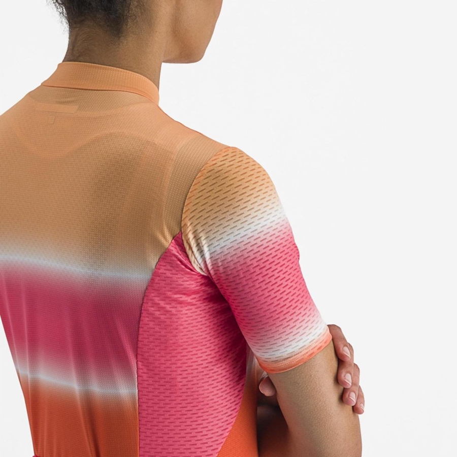 Orange Women Castelli DOLCE Jersey | NUCSB-0156