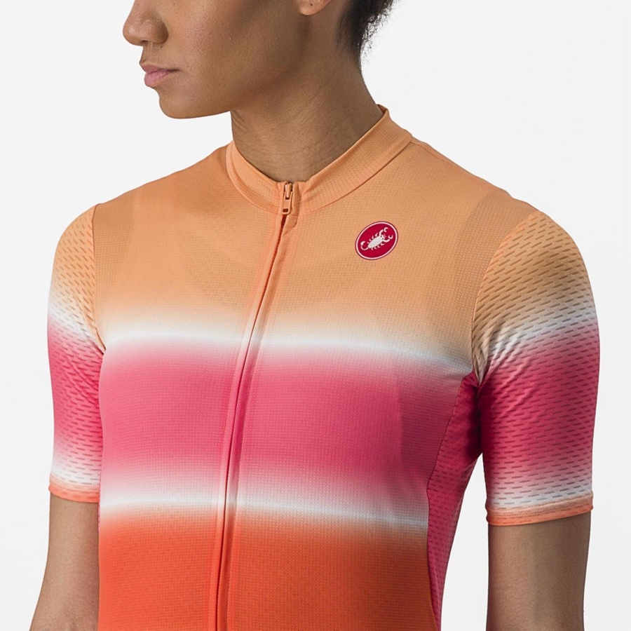 Orange Women Castelli DOLCE Jersey | NUCSB-0156