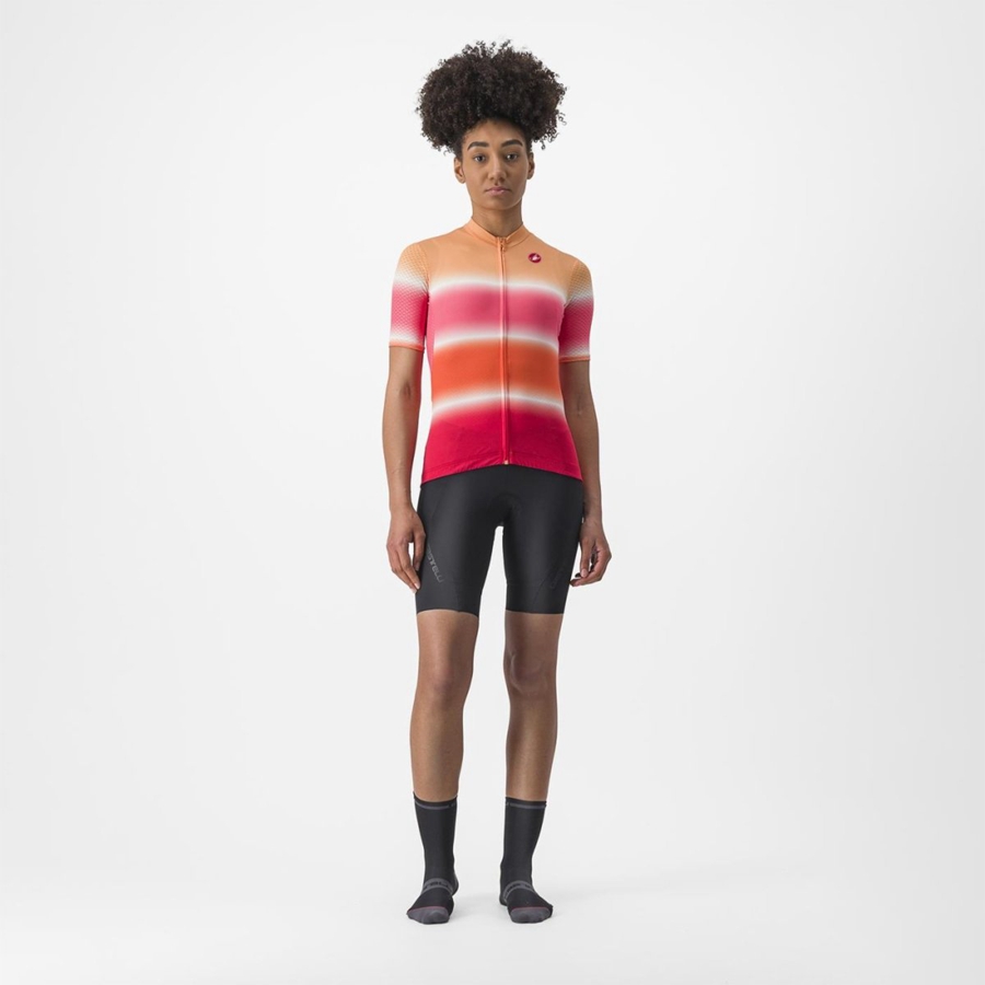 Orange Women Castelli DOLCE Jersey | NUCSB-0156