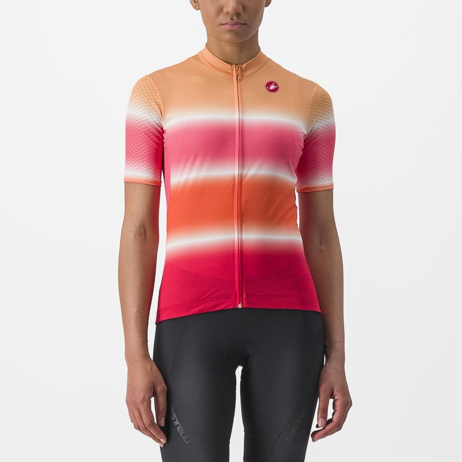 Orange Women Castelli DOLCE Jersey | NUCSB-0156