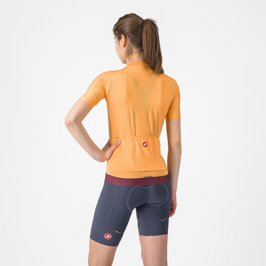 Orange / Deep Burgundy Women Castelli ESPRESSO W Jersey | WUMCR-0812