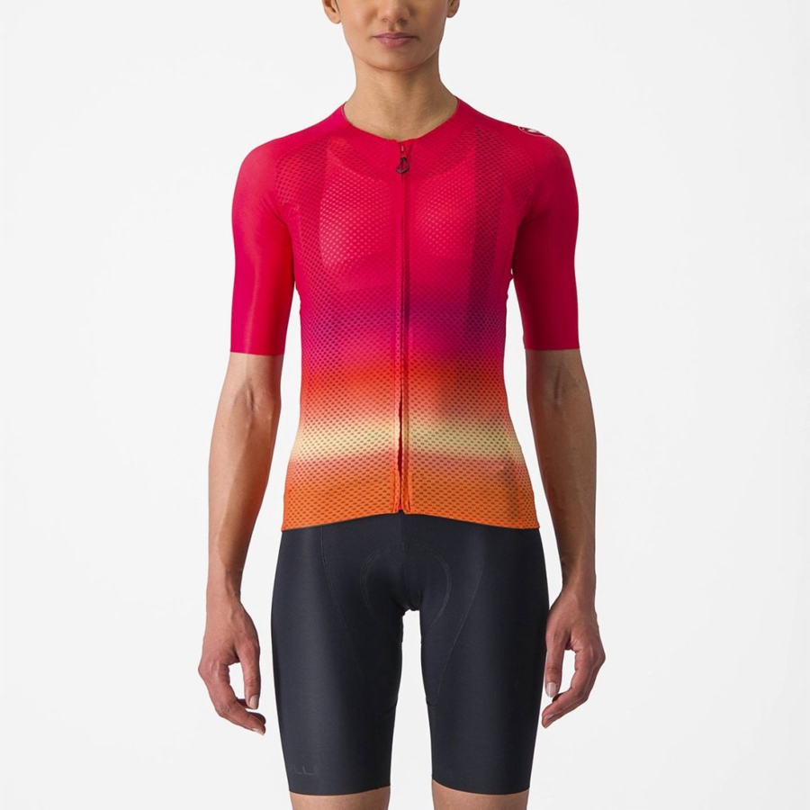 Pink Women Castelli CLIMBER\'S 4.0 W Jersey | ZNUPF-6218