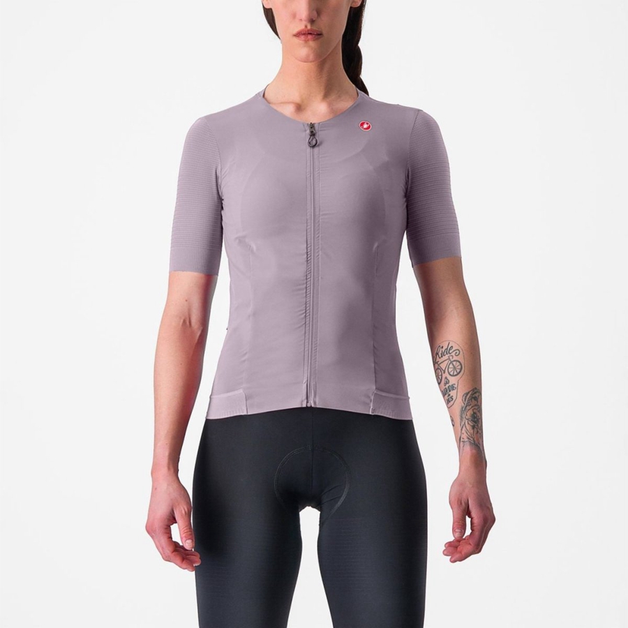 Purple White Women Castelli PREMIO W Jersey | PXOYG-3958