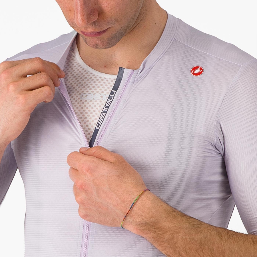 Purple White / Dark Grey Men Castelli ESPRESSO Jersey | UNVOJ-2974