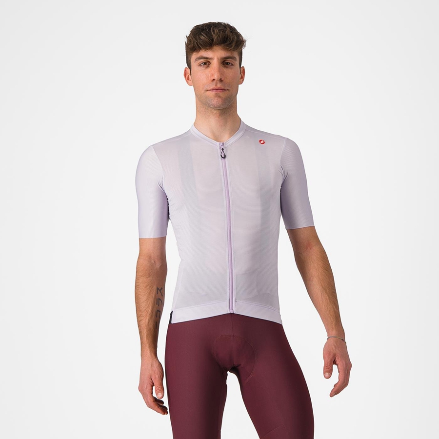 Purple White / Dark Grey Men Castelli ESPRESSO Jersey | UNVOJ-2974