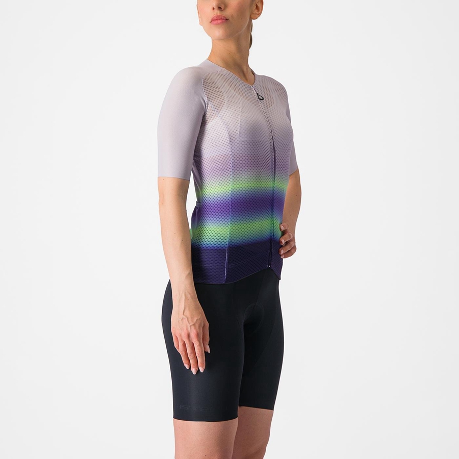 Purple White / Green / Dark Purple Women Castelli CLIMBER'S 4.0 W Jersey | XBYGV-5396