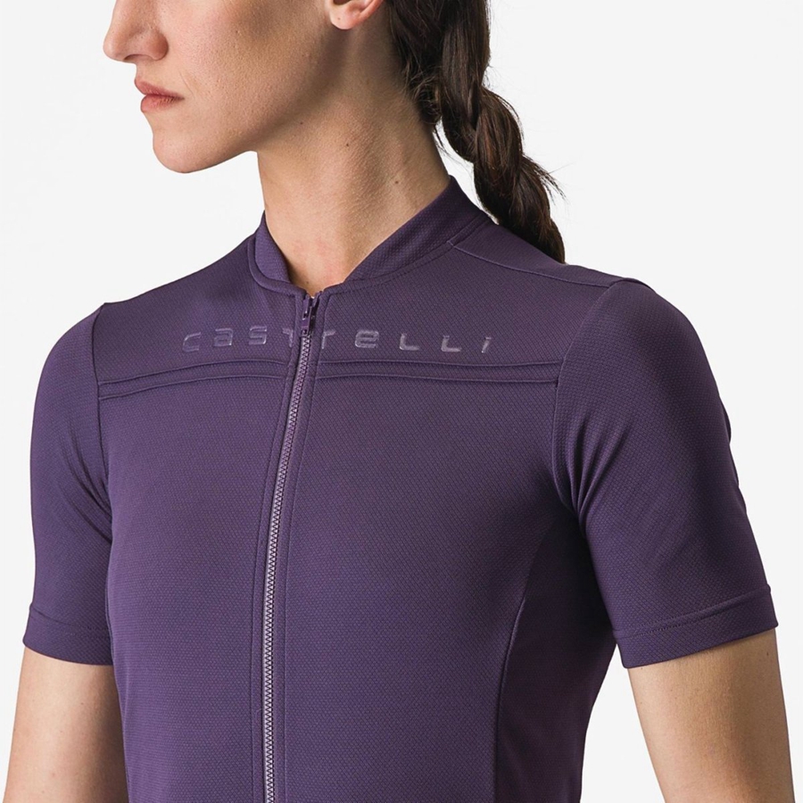 Purple Women Castelli ANIMA 4 Jersey | EAISY-2790