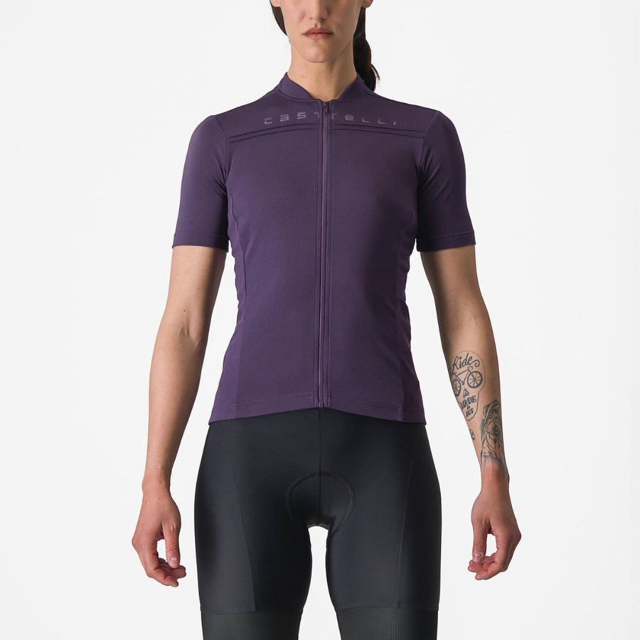 Purple Women Castelli ANIMA 4 Jersey | EAISY-2790