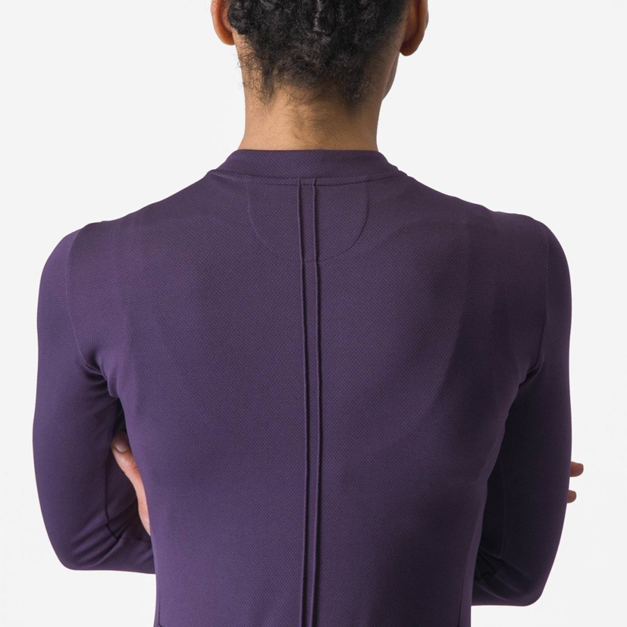 Purple Women Castelli ANIMA 4 LONG SLEEVE Jersey | MALKQ-6158