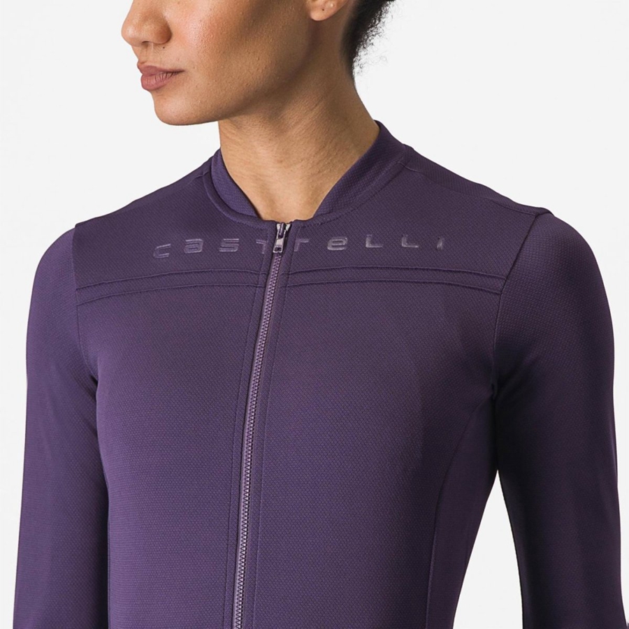 Purple Women Castelli ANIMA 4 LONG SLEEVE Jersey | MALKQ-6158