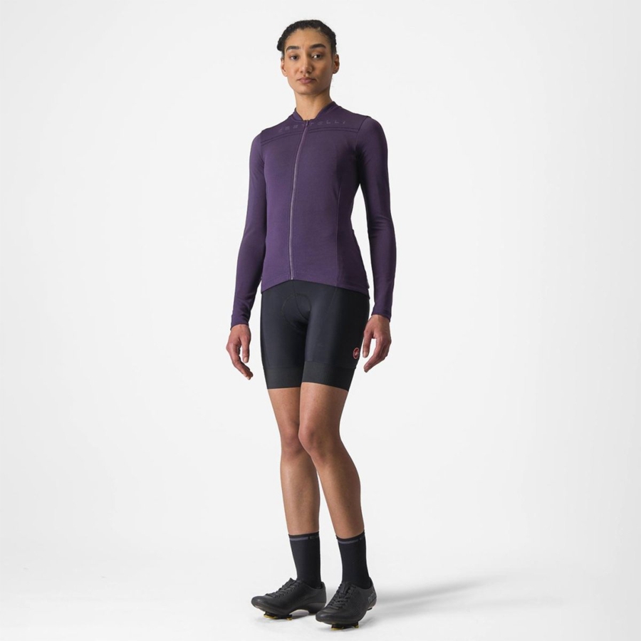 Purple Women Castelli ANIMA 4 LONG SLEEVE Jersey | MALKQ-6158