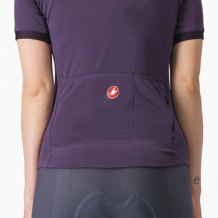 Purple Women Castelli LIBERA Jersey | FXIUO-3062