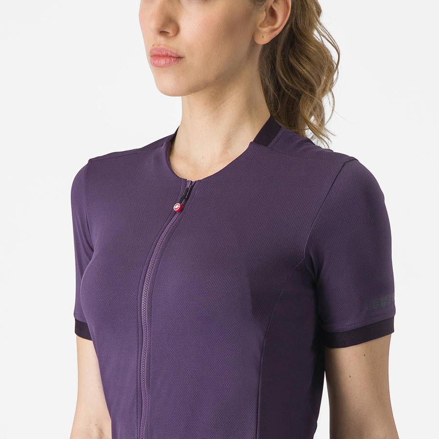 Purple Women Castelli LIBERA Jersey | FXIUO-3062