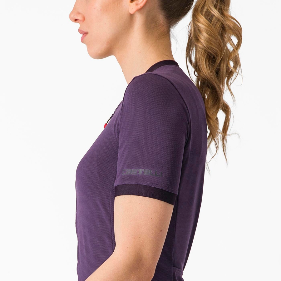 Purple Women Castelli LIBERA Jersey | FXIUO-3062