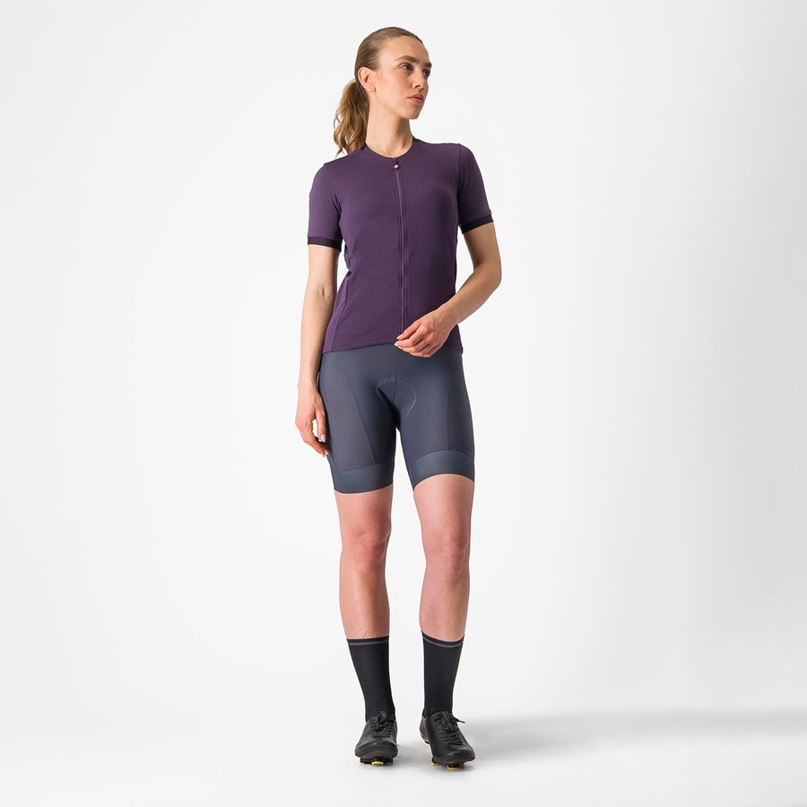 Purple Women Castelli LIBERA Jersey | FXIUO-3062