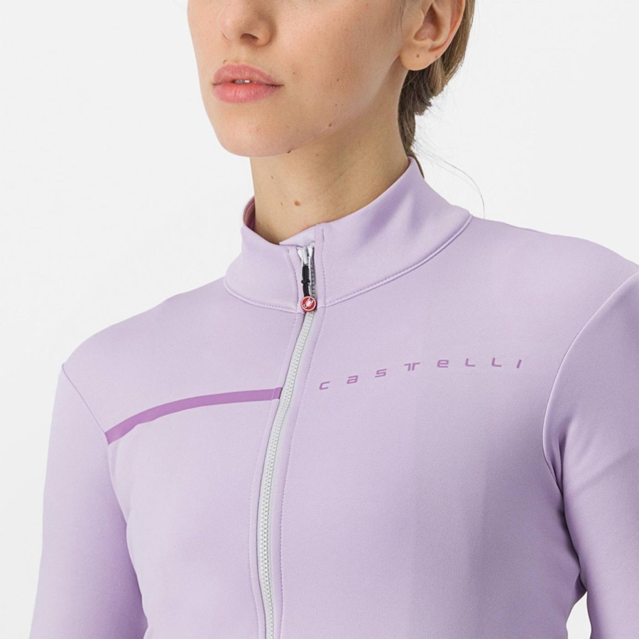 Purple / Purple Women Castelli SINERGIA 2 FZ Jersey | RGPQS-7389