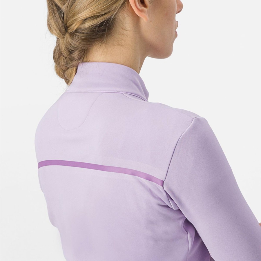 Purple / Purple Women Castelli SINERGIA 2 FZ Jersey | RGPQS-7389