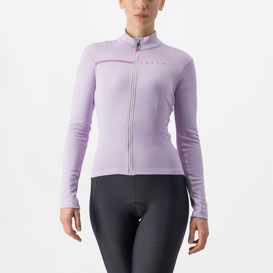 Purple / Purple Women Castelli SINERGIA 2 FZ Jersey | RGPQS-7389