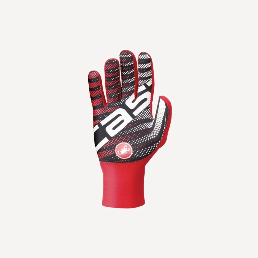 Red Men Castelli DILUVIO C Gloves | XFOSJ-2735