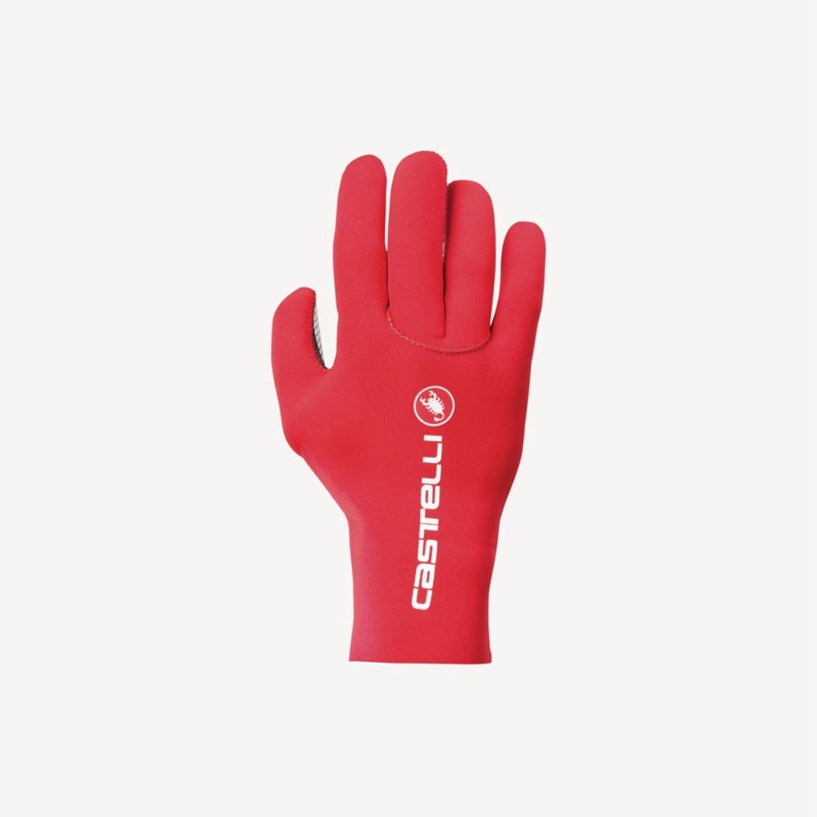 Red Men Castelli DILUVIO C Gloves | XFOSJ-2735