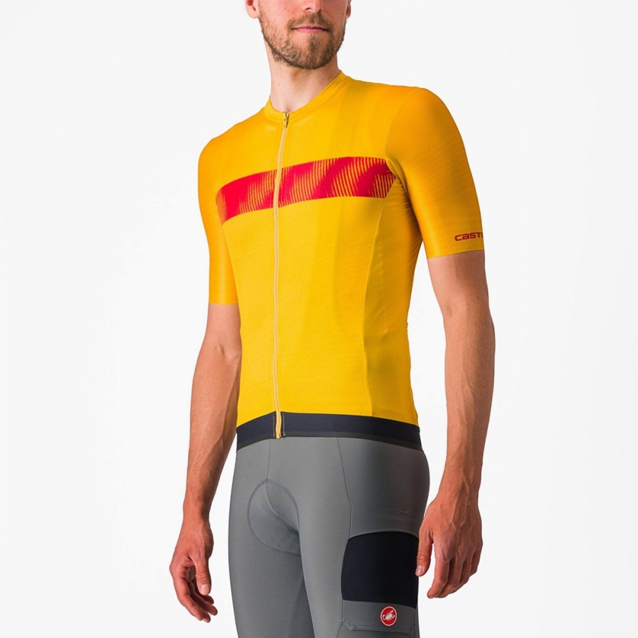 Red Men Castelli UNLIMITED ENDURANCE Jersey | JXKDE-3785