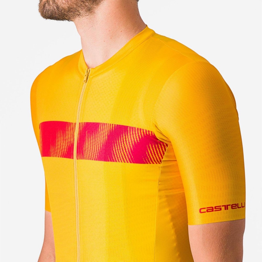 Red Men Castelli UNLIMITED ENDURANCE Jersey | JXKDE-3785