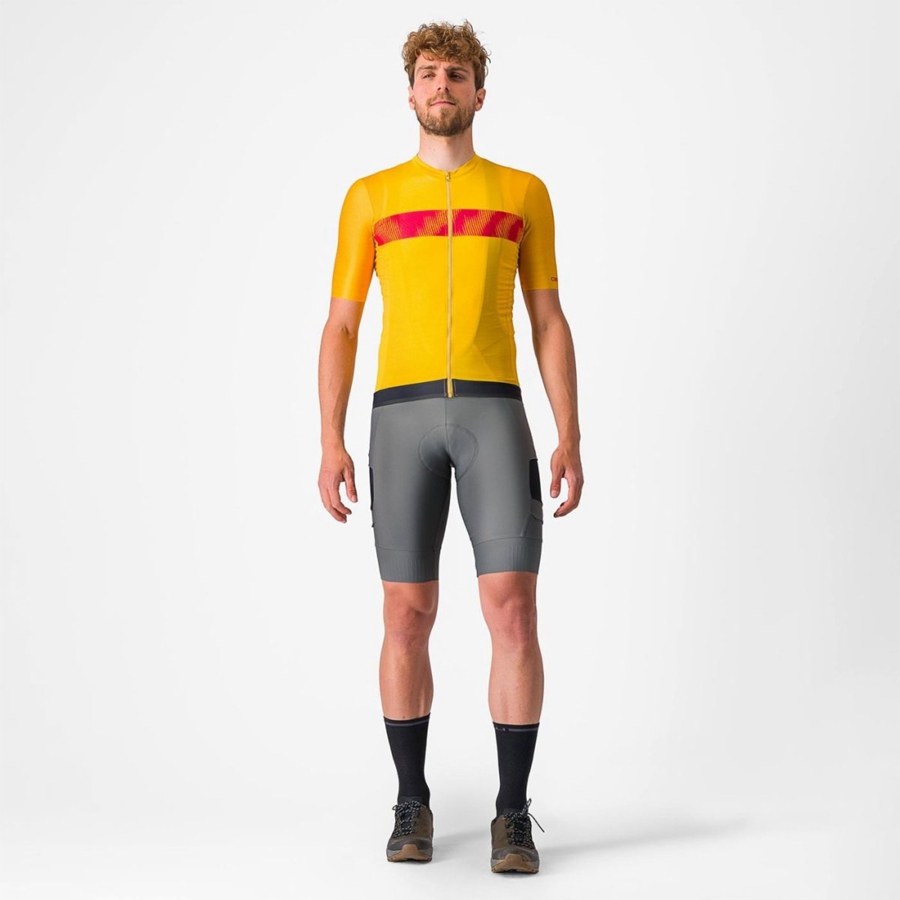 Red Men Castelli UNLIMITED ENDURANCE Jersey | JXKDE-3785